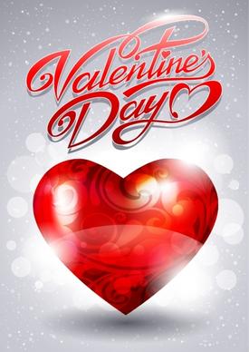 romantic valentine39s day greeting cards wordart bright vector