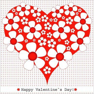 romantic valentine39s day heartshaped card vector