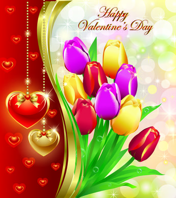 romantic valentine day theme background vector