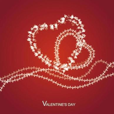 romantic valentine hearts vector background art
