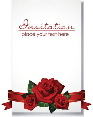 romantic wedding invitations vector
