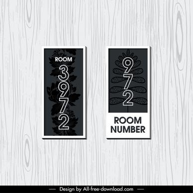room number board template blurred vertical contrast