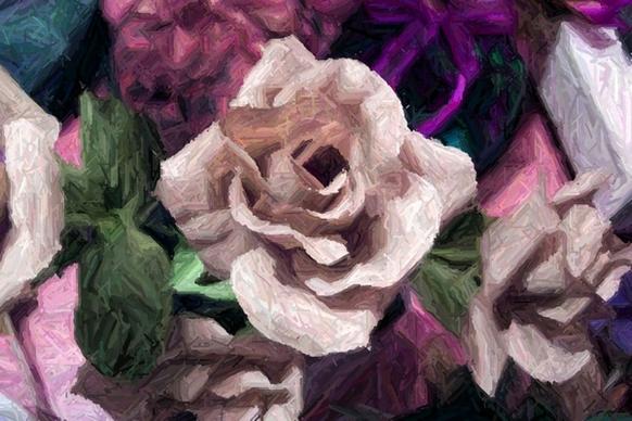 rose painting 2 background