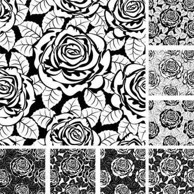 rose pattern background 02 vector