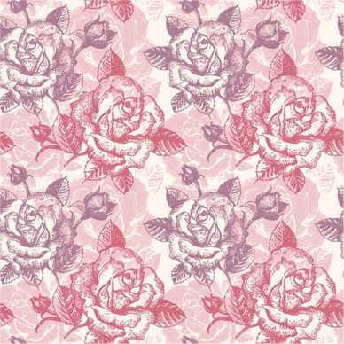 rose pattern background 03 vector