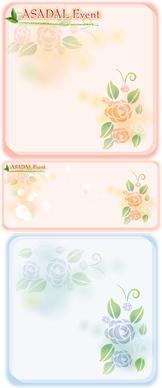 rose pattern text box vector