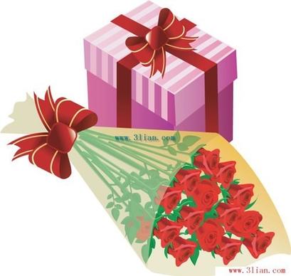 roses gift vector