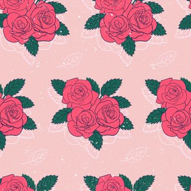 roses pattern repeating classical decor