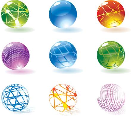 round crystal ball icon vector