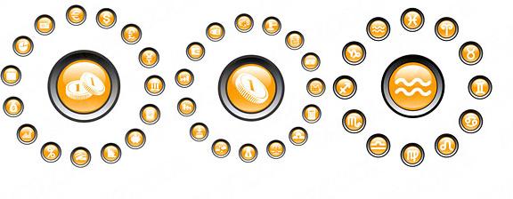 round crystal icons vector