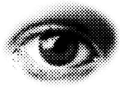 round dot eyes vector