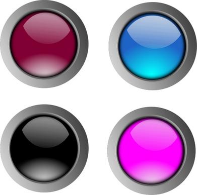 Round glossy buttons