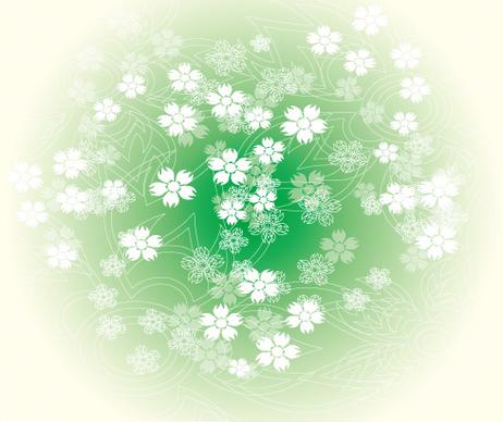 round green flower vector graphic
