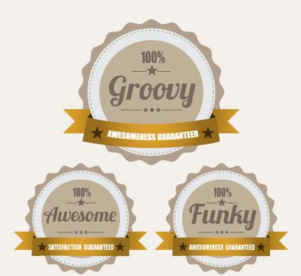 round icons vector illustration of funny guarantee