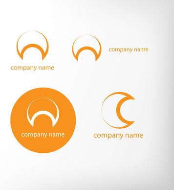round orange logo vector design