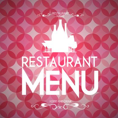 round pattern background with restaurant menu vector