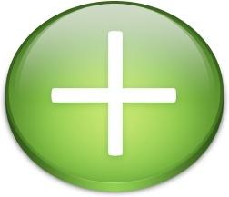 Rounded green cross sign button