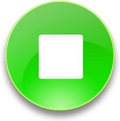 Rounded green stop  button