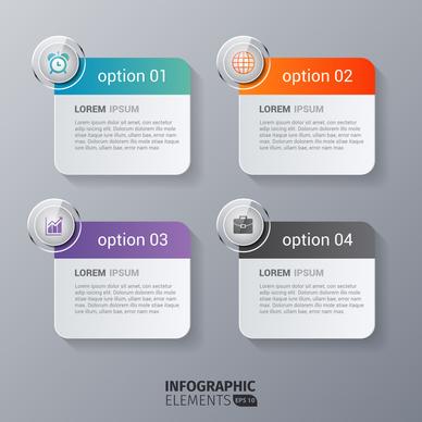 rounded rectangle infographics