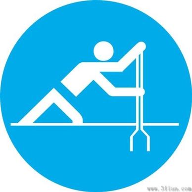 rowing icon vector