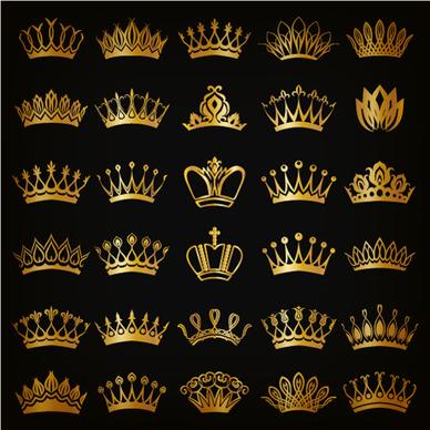 royal crown gold vector