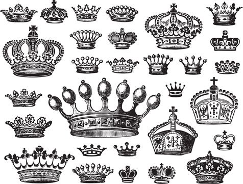 royal crown vintage design vectors