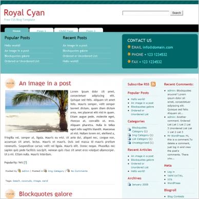 Royal Cyan Template
