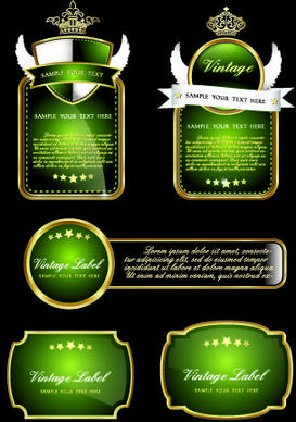 royal luxury labels vector graphics