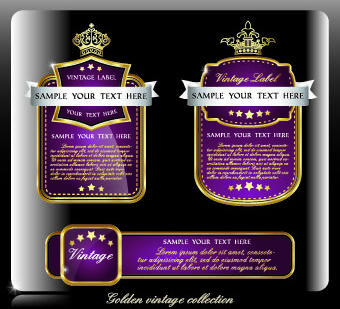 royal luxury labels vector graphics