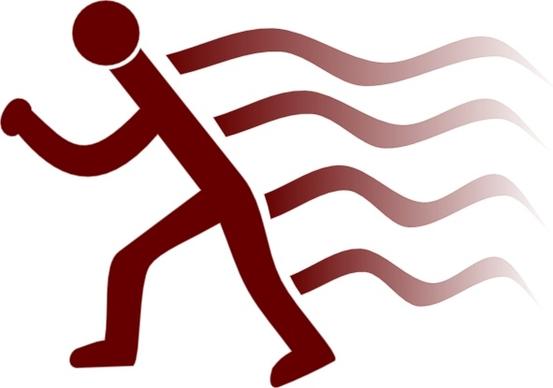 Runner, Simple, With Wake Marks clip art