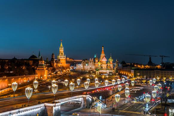 russia city picture sparkling elegant night scene 