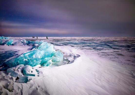 russia scenery picture frozen beach
