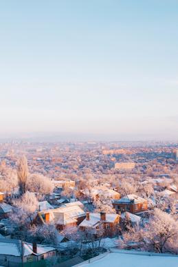 russia winter scenery picture peaceful snowy village
