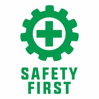 safety first icon vector