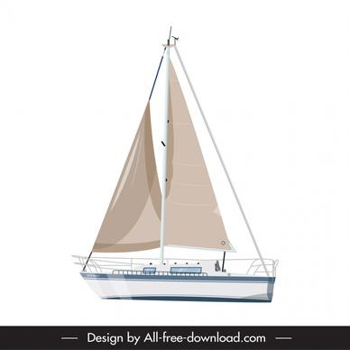 sailboat icon modern design flat outline 