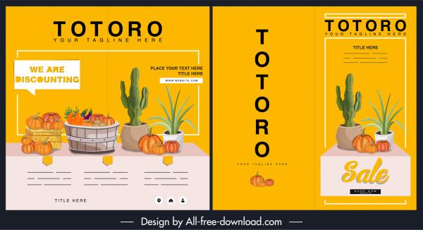 sale flyer template agricultural products decor