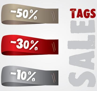 sale tags vector graphic