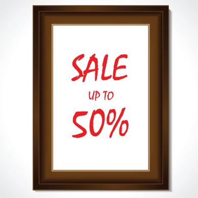 sale up to 50 frame design concept