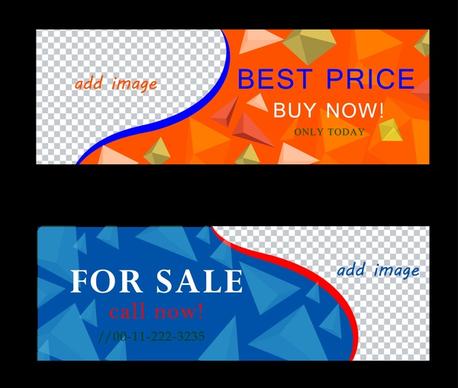 sales banner templates checkered and crystal background