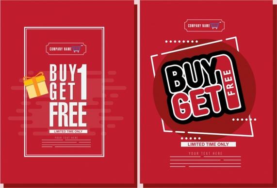 sales poster templates red design capital texts decoration