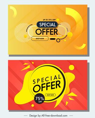 sales posters templates abstract geometric dynamic decor