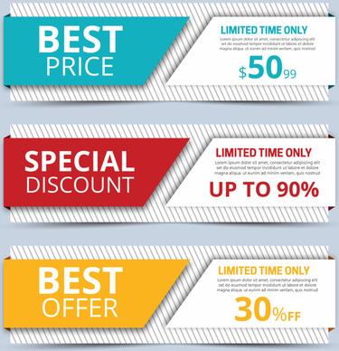 sales promotion banners sets on 3d background