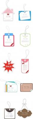 sales tags templates modern paper cut shapes