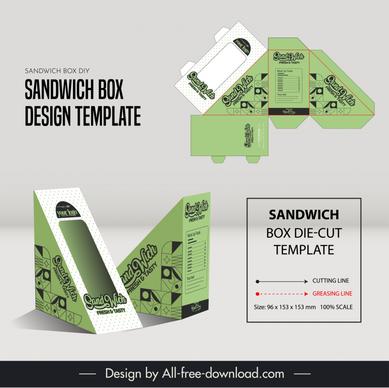 sandwich box diy template 3d design 