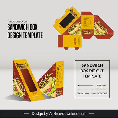 sandwich box diy template 3d elegance 