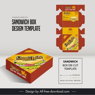 sandwich box diy template 3d sketch 