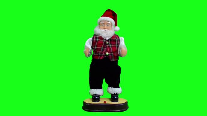 santa claus doll with funny dance