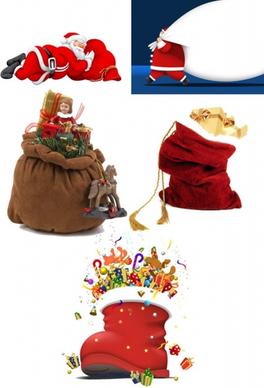 santa claus with a gift bag highdefinition picture