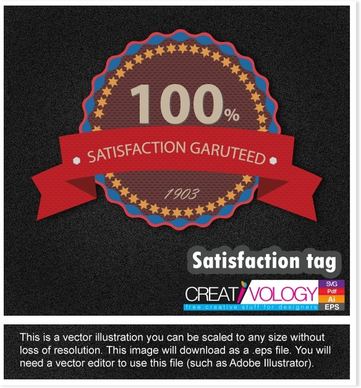 Satisfaction tag 