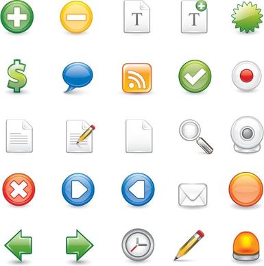 computer ui icons illustration with various styles